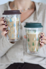 Double Walled Glass Travel Mug Bundle – Xmas Duo