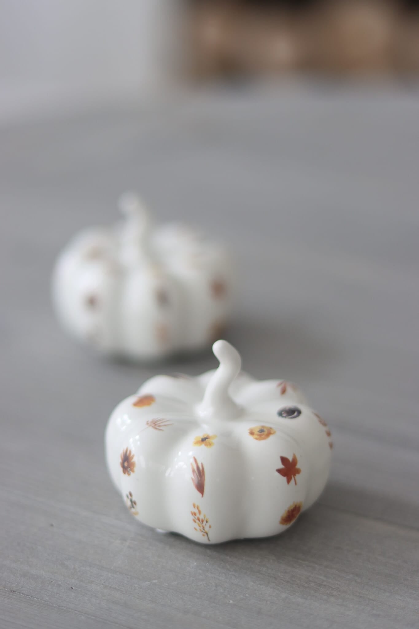 Ceramic Pumpkin Autumnal Pattern - Small 2PC