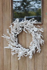 Christmas Wreath -  White Winter Berries Cluster