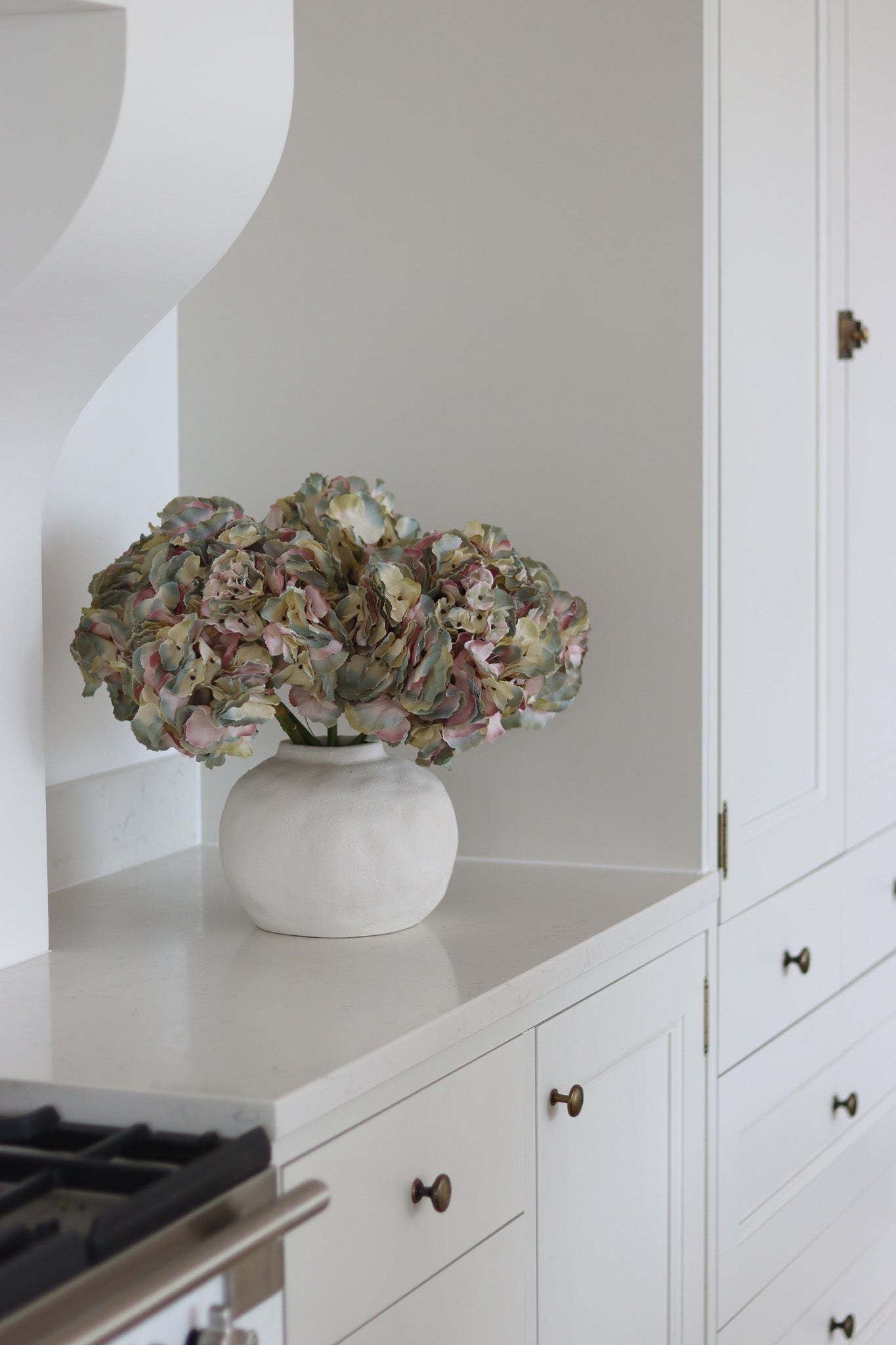 Dimpled Round Ceramic Vase