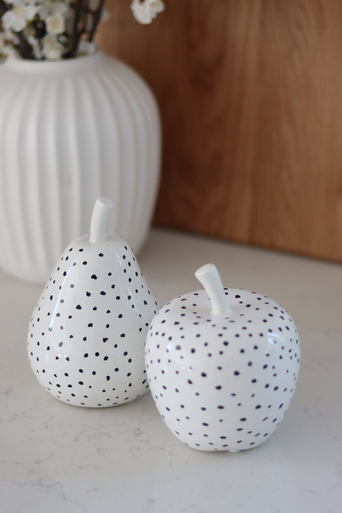 Large Polka Dot Apple & Pear Set