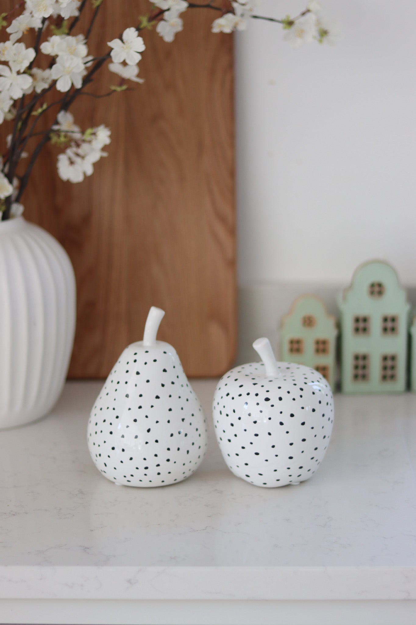 Large Polka Dot Apple & Pear Set