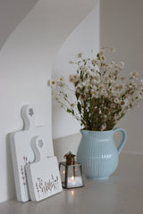 Engraved Flower Square Wooden Coaster - Small White