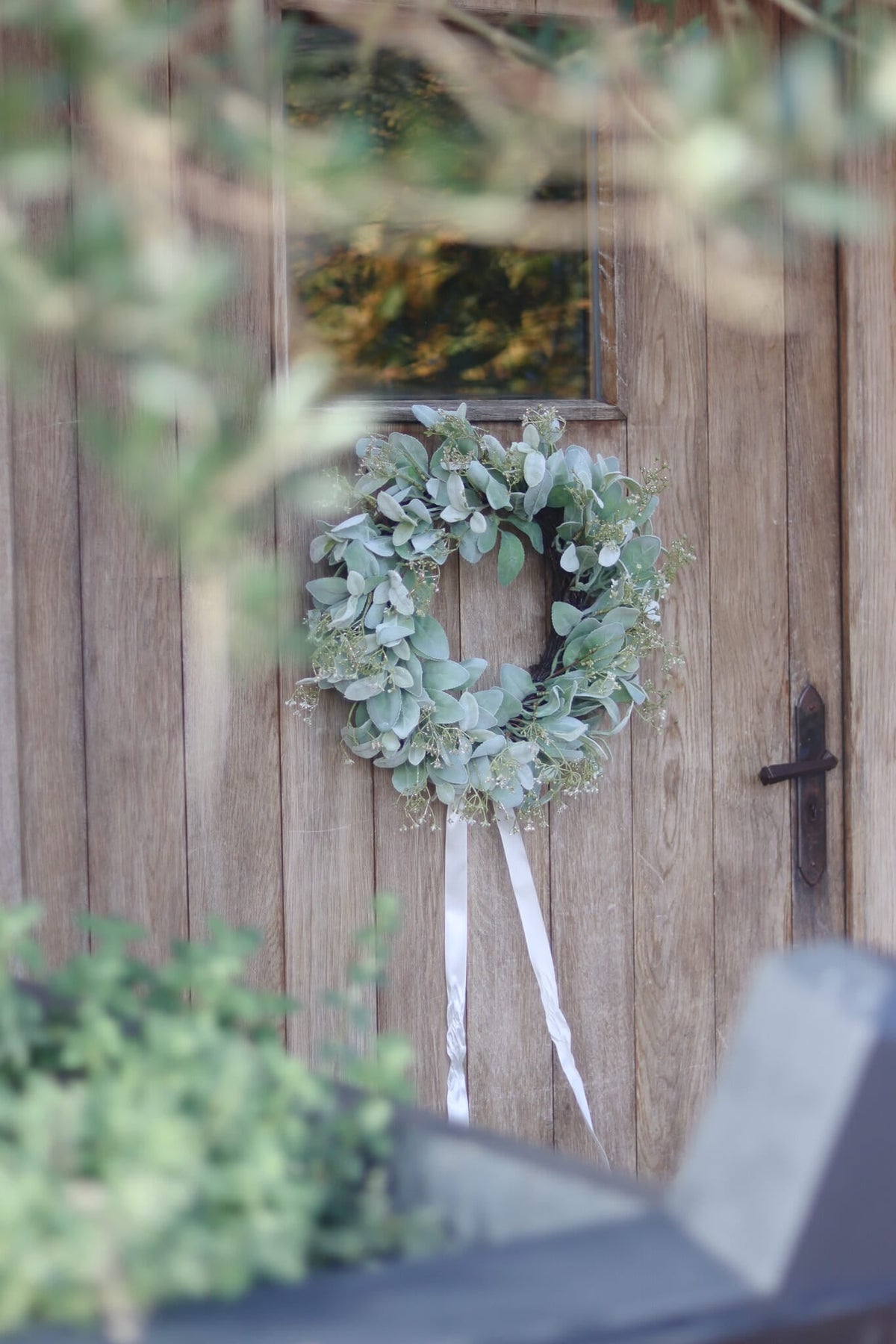 Faux Lambs Ear Wreath
