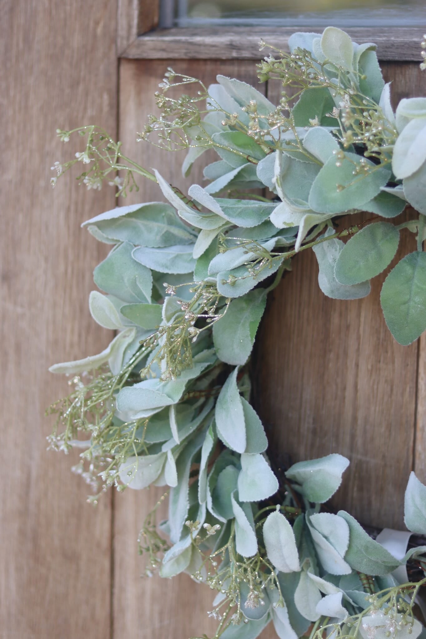 Faux Lambs Ear Wreath