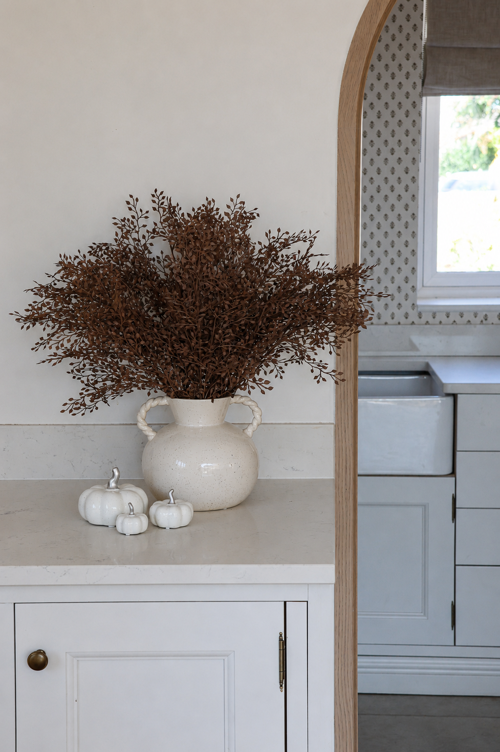 Faux Flowers - Wattle Spray - Brown